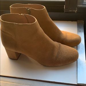 Tan suede ankle boots